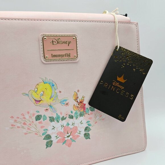 Loungefly Disney The Little Mermaid Ariel Floral Crossbody Bag - Picture 9 of 12